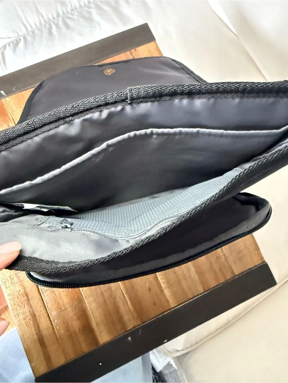 Eddie Bauer Black Vertical Messenger Crossbody Bag